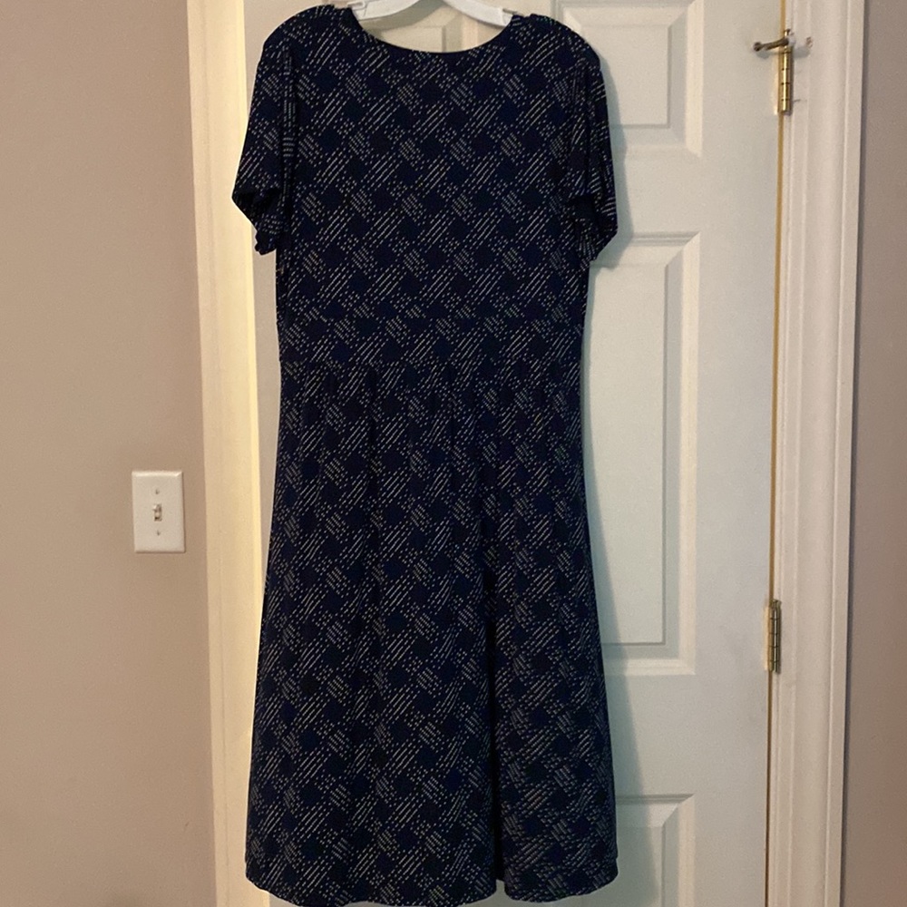 L.L. Bean Navy and White Midi Dress - Picture 4 of 4
